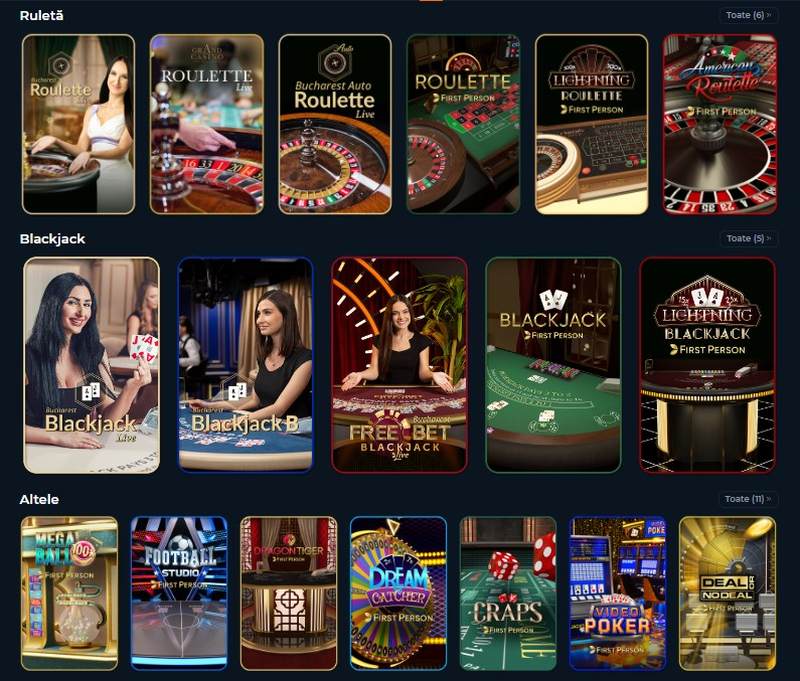 Elite Slots Casino jocuri de masa si carti LIVE