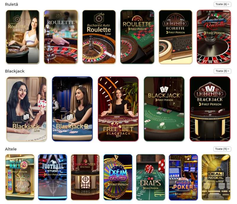 Seven Casino jocuri de masa live ruleta blackjack si altele megaball dragontiger craps video poker