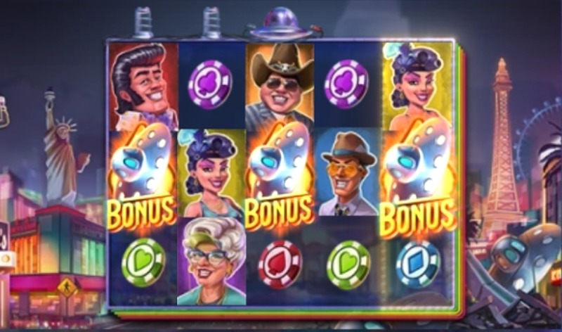 Invading Vegas slot combinatie simboluri activare functie free spins